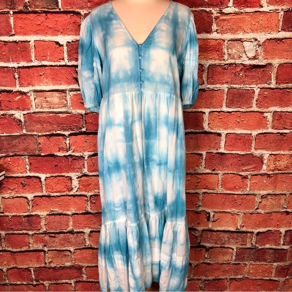 Shibori hand dyed maxi dress - Picture 7 of 9